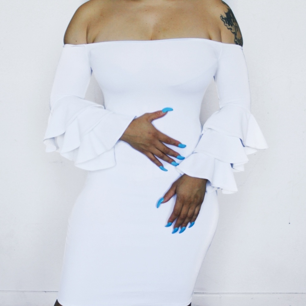 Flamenco Style Off the Shoulder Dress